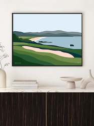 Artwork preparation: Pebble Beach Golf Modern Art Print