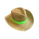 Flax Hat with green band