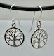 Sterling silver tree of life drop earrings