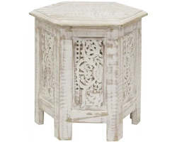 Banyan Home Furniture Mirrors: ULYSIS CARVED CENTRE SIDE TABLE 45CMD