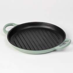 Cookware: KitCo Cast Iron Grill Pan 25.5cm - Pistachio