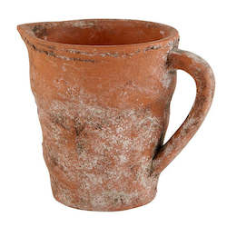 Baby wear: Rustic terracotta pitcher