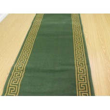 Floor covering: Modern design runner green &. Brown Width-80cm x length-cut to order
