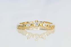 Jewellery manufacturing: Phoebe Fitted Band with Diamonds - Yellow Gold