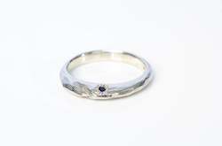 Jewellery manufacturing: Mountain Ring with Sapphire - Gold