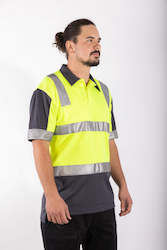 Work clothing: Overtime Short Sleeve Hi Vis Polo - Yellow