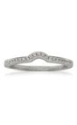 18ct white gold .08ct curved diamond band from Walker and Hall Jeweller - Walker & Hall