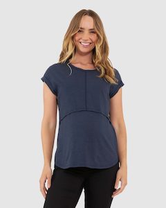 Products: Richie Maternity & Nursing Tee – Indigo – 3 Bears Maternity