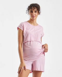 Dreamy Maternity & Nursing Tee – Dusty Pink – 3 Bears Maternity