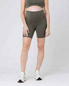 Tempo Maternity Bike Short – Khaki – 3 Bears Maternity