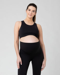 Tempo Maternity Crop Top – Black – 3 Bears Maternity