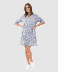 Products: Celest Button Down Maternity & Nursing Dress – size 16 – 3 Bears Maternity