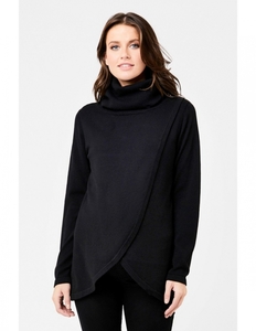 Cowl Neck Maternity & Nursing Knit – Black – size 12 – 3 Bears Maternity