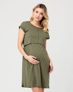 Roxie Maternity & Nursing Dress – Olive – Size 12 & 14 – 3 Bears Maternity