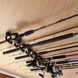 Products: Ceiling and Wall Mounted Fishing Rod Holder - 3Design: Additive Manufacturing Specialists