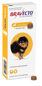 Products: Bravecto Dog Chewable Tablet 2.5kg- 4kg