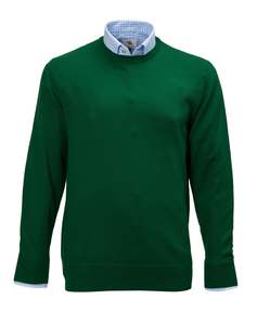 Products: Driver Crew Neck Merino Knit - Green Online 3 Wise Men NZ