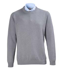 Cam Crew Neck Wool Knit - Grey Online 3 Wise Men NZ