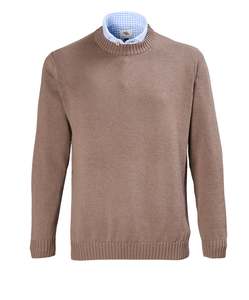 Cam Crew Neck Wool Knit - Latte Online 3 Wise Men NZ