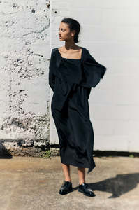 Rory William Docherty - Draped Sequel Dress Black