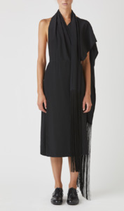 Rory William Docherty - Tassel Scarf Dress Black