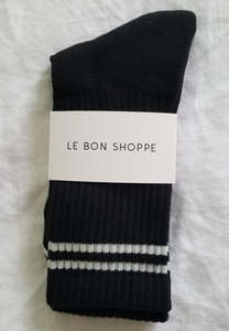 Le Bon: Le Bon - Boyfriend Socks Noir