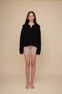 Pharlain: Pharlain - Ola Zip Crew Black Sparkle