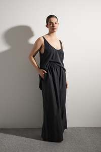 James Brown: James Brown - Basis Pant Black Linen