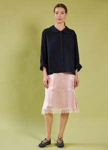 Daylight Moon - Peter Pan Shirt Navy