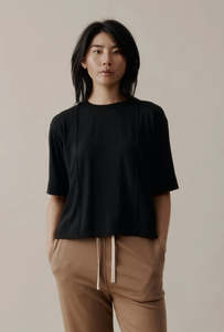 Longform - Foundation Boxy Tee Black