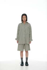 Ricochet: Ricochet - Anchor Shirt Sage + Dark Khaki Stripe
