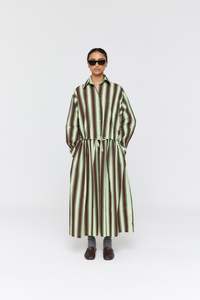 Ricochet: Ricochet - Arthur Dress Mint/Brown Stripe
