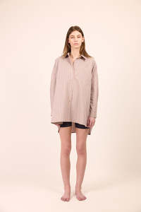 Pharlain: Pharlain - Billie Shirt Red/Tan Stripe
