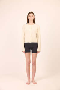 Pharlain: Pharlain - Squares Cardi Cream Sparkle