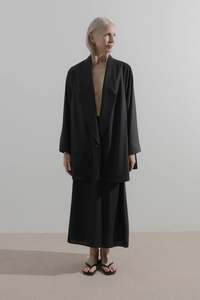 James Brown - Soft Blazer Wool Suiting Black