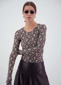 Daylight Moon - Walk Lightly Round Neck Top Lace