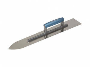 Trowels: Stainless Steel Sharp Pointed Finishing Trowel 90x500mm (Wooden Handgrip)