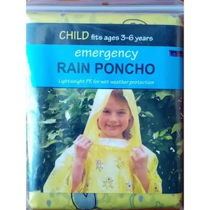 Survival: Rain Poncho - Child’s Size 3 - 6 yrs