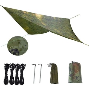 Green Tarp - 2.3m x 2.1m Waterproof Outdoor Shelter