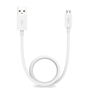 Motorola Phone Charger Cable - USB-A to micro-USB (White) 1m