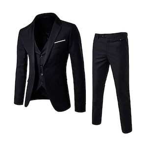 Men’s 3 Pieces Business Suit 1 Buttons Slim Solid Color Jacket Tuxedo Suits El&hellip;