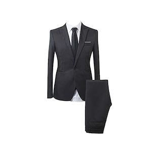 Men’s 2 Piece Slim Fit Suit Set 1 Button Business Wedding Prom Suits Dress Par&hellip;