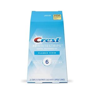 Crest 3D Whitestrips, Classic Vivid, Teeth Whitening Strip Kit, 20 Strips (10 Count Pack)
