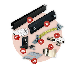 Installation Accessories: Installation Kitset for 4 x Large Panel Tin Roof