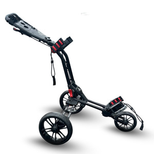 Golf Trundler: Golf COPENHAGEN Golf Trundler Foldable Golf Push Cart 3-Wheel Golf Trolley BK