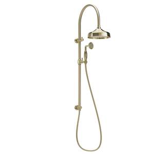 Products: Kingsley Shower Rail Set - Brushed Brass (NZ) ABI Bathrooms & Interiors