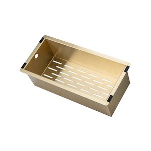 Sola Sink Colander Insert - Brushed Brass (NZ) ABI Bathrooms & Interiors