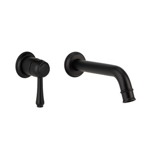 Kingsley Minimal Mixer & Spout Set- Matte Black (NZ) ABI Bathrooms & Interiors