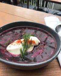 DIVINE BEEF BORSCHT  w/beef bone broth -700ml
