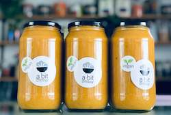 KUMARA, CARROT & CARDAMOM SOUP w ginger and orange - 700ml-vegan